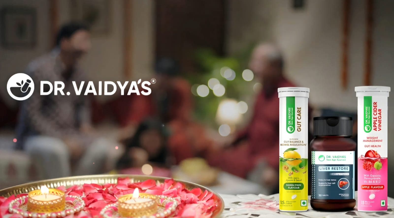Diwali key visual with product trio