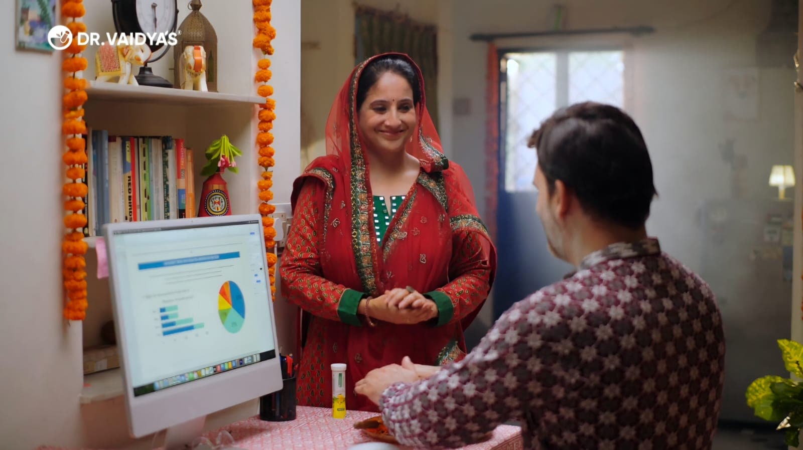 TVC still of a festive home scene