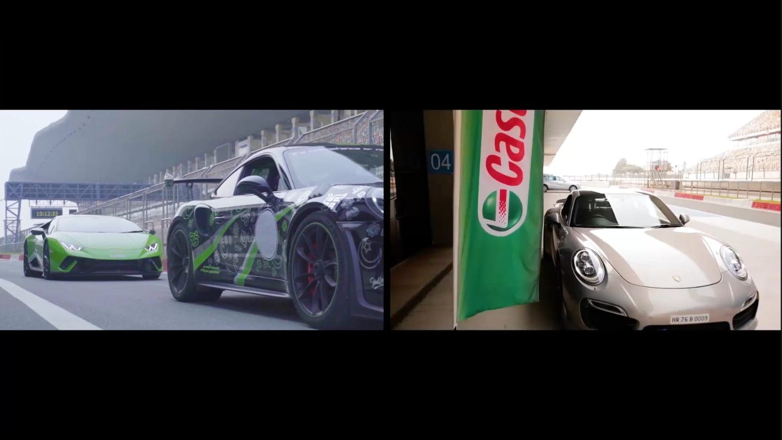 Track-day split-screen edit