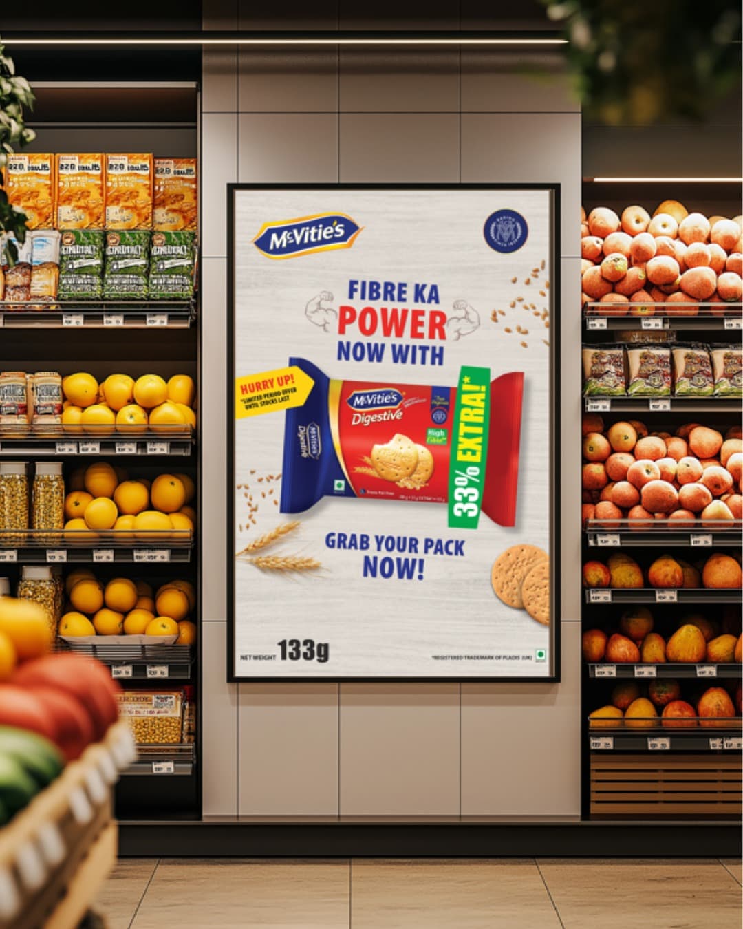In-store poster for Fibre Ka Power