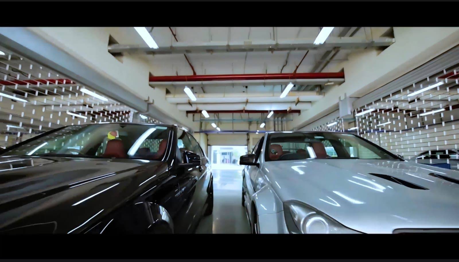 Mercedes convertibles in the garage
