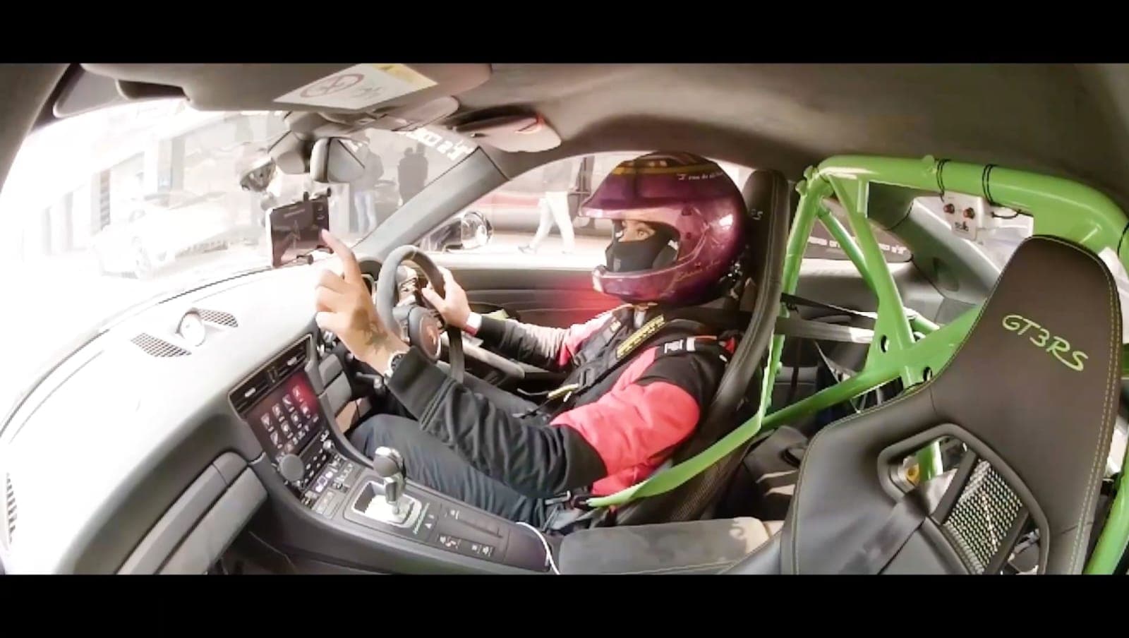 Cockpit action-cam view